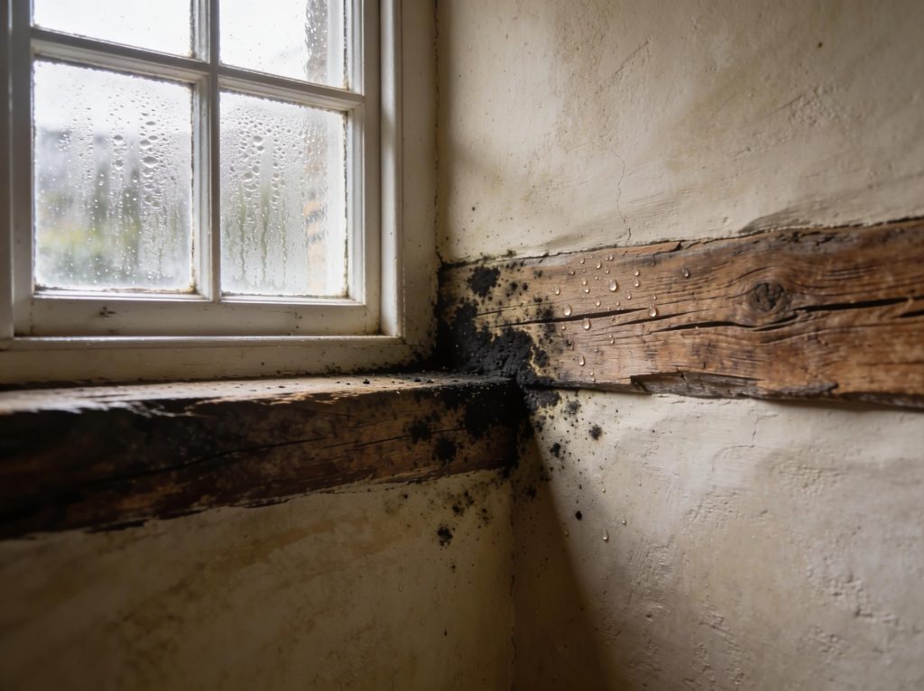 7 Warning Signs of Damp in Old Houses Cornwall Every Owner Should Know 1 Musty Smells, Mould & Condensation